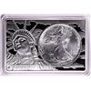 Image 1 : 1993 $1 American Silver Eagle Coin & 2oz Silver Bar Set