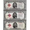 Image 1 : Lot of (3) 1928/1928C $5 Legal Tender Notes
