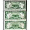 Image 2 : Lot of (3) 1928/1928C $5 Legal Tender Notes