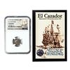 Image 1 : El Cazador Shipwreck (1772-83) Mexico 1/2 Real Silver Coin NGC Genuine w/ Story Card