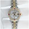 Image 3 : Rolex Ladies Two Tone Mother of Pearl Diamond & Ruby Datejust Wristwatch