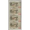 Image 1 : Uncut Sheet of (4) State of Louisiana Baby Bond Obsolete Notes