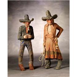 Pair Andy Anderson Wood Carvings