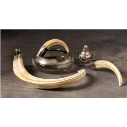 Three Piece Ivory Cigar Accessories