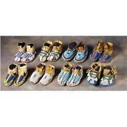 8 pr Child’s Beaded Moccasin Collection
