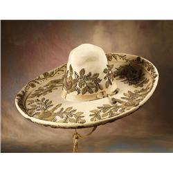 Ornate 1920 Sombrero with Gold Trim