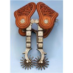Ron Bliss Silver Inlaid Spurs