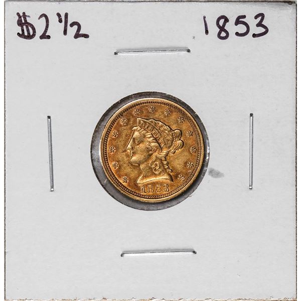 1853 $2 1/2 Liberty Head Quarter Eagle Gold Coin