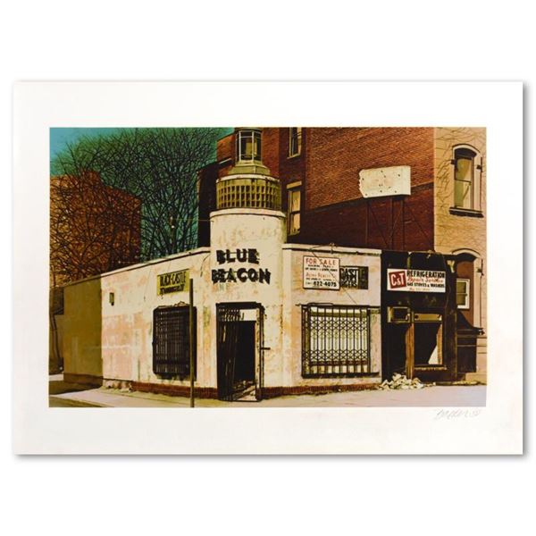 John Baeder "Blue Beacon" Limited Edition Serigraph On Paper