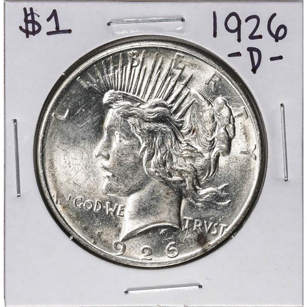 1926-D $1 Peace Silver Dollar Coin