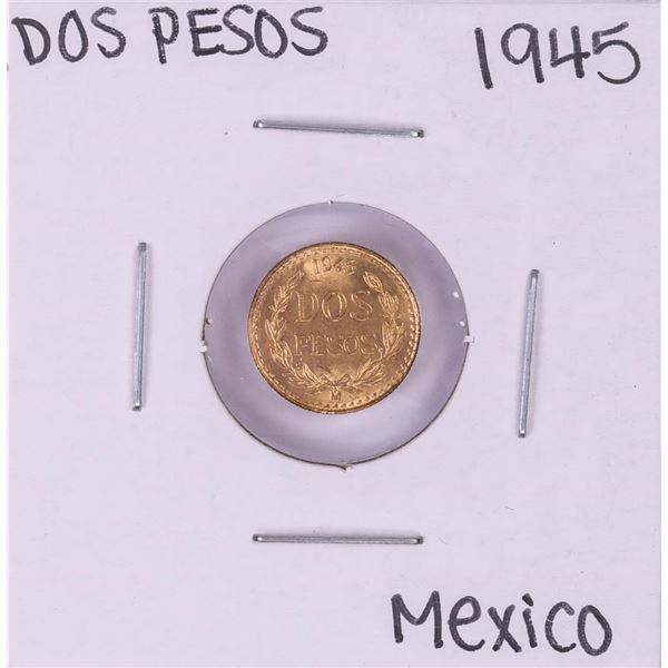 1945 Mexico Dos Pesos Gold Coin