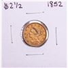 Image 1 : 1852 $2 1/2 Liberty Head Quarter Eagle Gold Coin