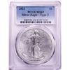 Image 1 : 2021 Type 2 $1 American Silver Eagle Coin PCGS MS69