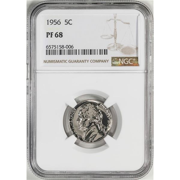 1956 Proof Jefferson Nickel Coin NGC PF68
