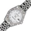 Image 2 : Rolex Ladies Stainless White Roman Pyramid Diamond Datejust Wristwatch