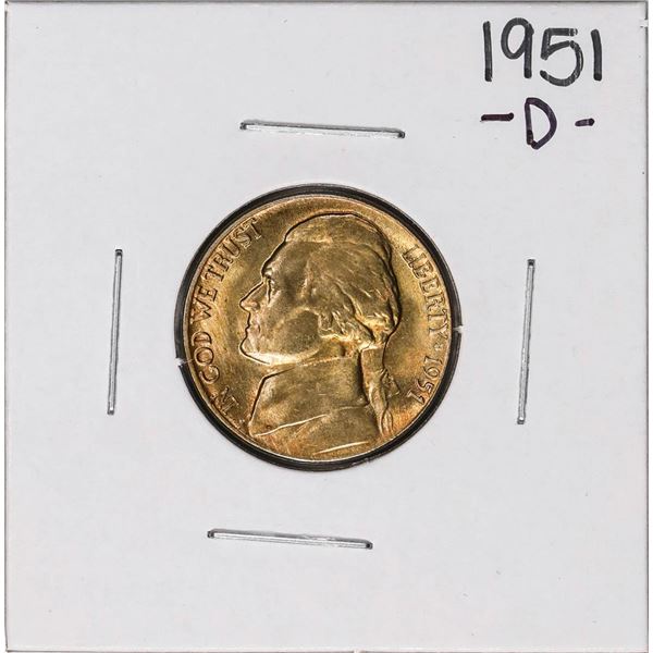 1951-D Jefferson Nickel Coin Nice Toning