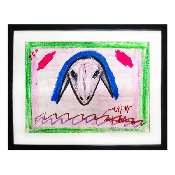 Menashe Kadishman Original Pastel On Paper