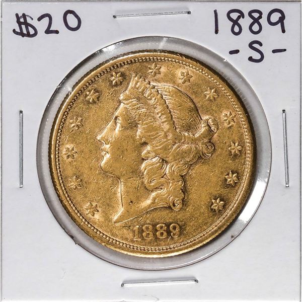 1889-S $20 Liberty Head Double Eagle Gold Coin