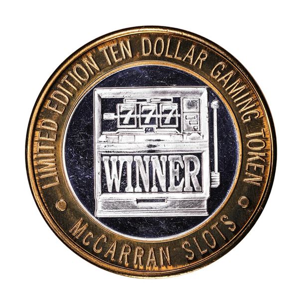 .999 Silver McCarran International Airport $10 Casino Limited Edition Gaming Token
