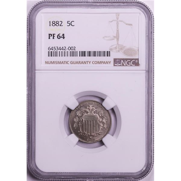 1869 Proof Shield Nickel Coin NGC PF64