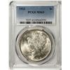 Image 1 : 1922 $1 Peace Silver Dollar Coin PCGS MS63