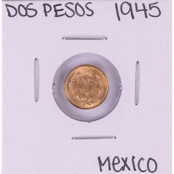 1945 Mexico Dos Pesos Gold Coin