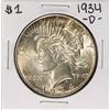 Image 1 : 1934-D $1 Peace Silver Dollar Coin