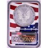 Image 2 : 2019-W $1 Proof American Silver Eagle Coin NGC PF70 Ultra Cameo Congratulations Flag
