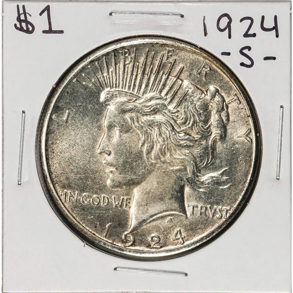 1924-S $1 Peace Silver Dollar Coin