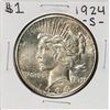 Image 1 : 1924-S $1 Peace Silver Dollar Coin