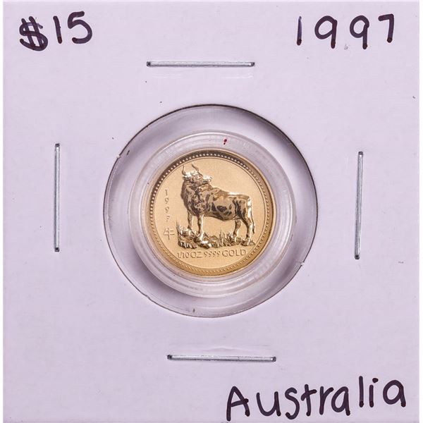 1997 Australia $15 Year Of The Ox 1/10 oz Gold Coin