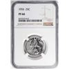Image 1 : 1955 Proof Washington Quarter Coin NGC PF66