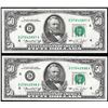 Image 1 : Lot of (2) Consecutive 1974 $50 Federal Reserve Notes Cleveland