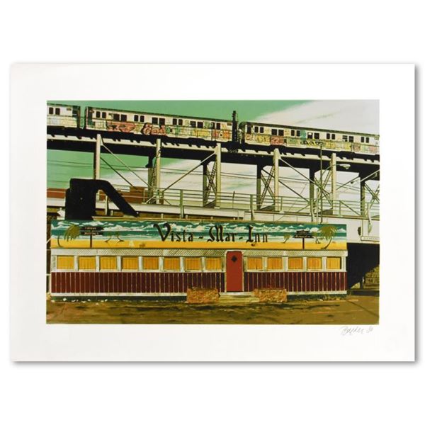 John Baeder "Vista Mar Inn" Limited Edition Serigraph On Paper