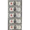 Image 1 : Lot of (5) 1928E/1928F $5 Legal Tender Notes