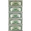 Image 2 : Lot of (5) 1928E/1928F $5 Legal Tender Notes