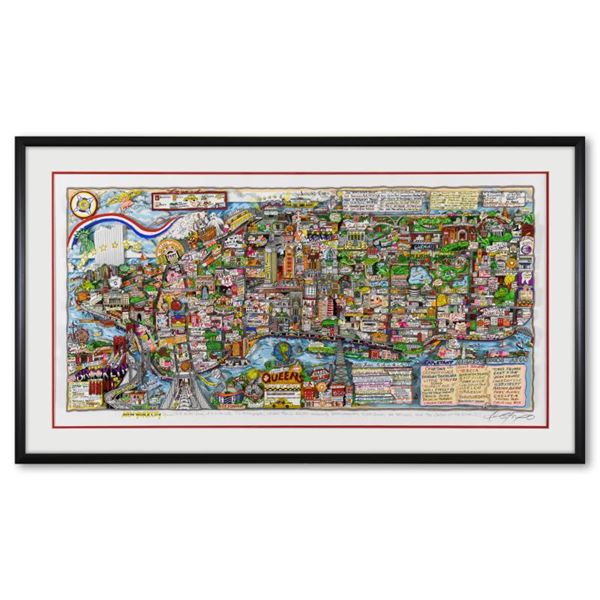 Charles Fazzino "NY Is (Red)" Limited Edition Mixed Media On Paper