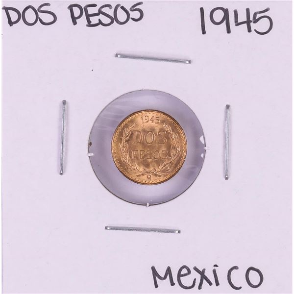 1945 Mexico Dos Pesos Gold Coin