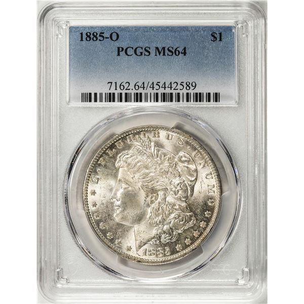 1885-O $1 Morgan Silver Dollar Coin PCGS MS64