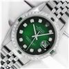 Image 1 : Rolex Men's Stainless Steel Diamond and Emerald Datejust Wristwatch