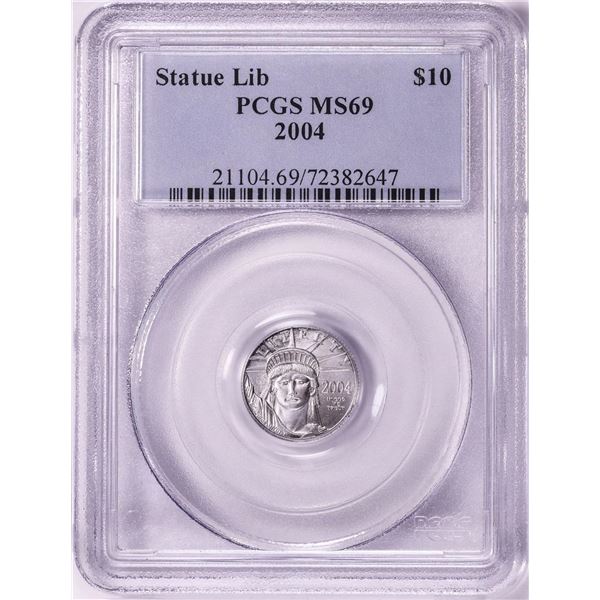 2004 $10 American Platinum Eagle Coin PCGS MS69