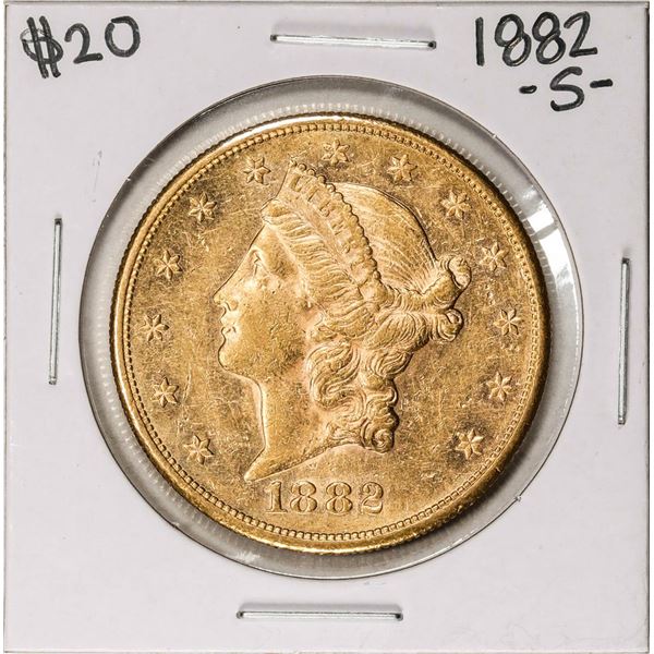 1882-S $20 Liberty Head Double Eagle Gold Coin
