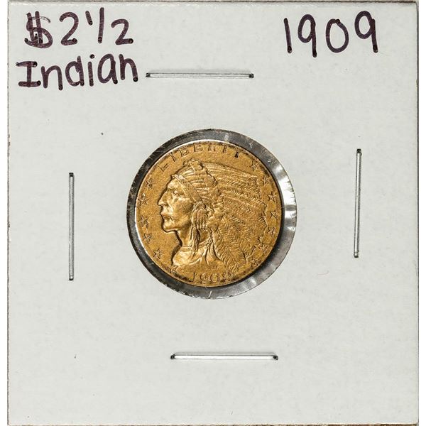 1909 $2 1/2 Indian Head Quarter Eagle Gold Coin