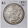 Image 1 : 1891-CC $1 Morgan Silver Dollar Coin