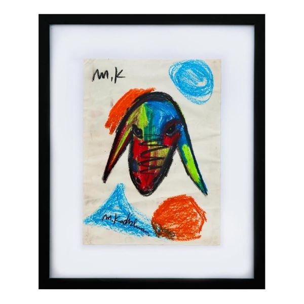 Menashe Kadishman Original Pastel On Paper
