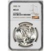 Image 1 : 1923 $1 Peace Silver Dollar Coin PCGS MS63