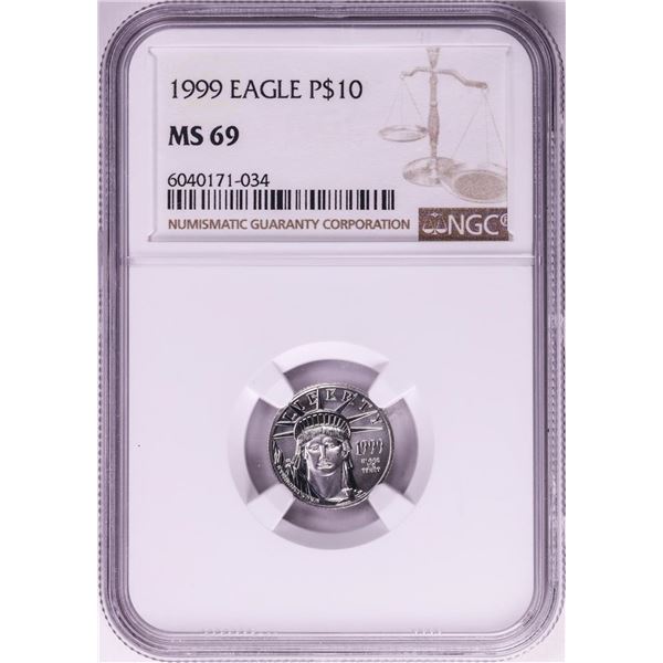 1999 $10 American Platinum Eagle Coin NGC MS69