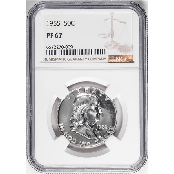 1955 Proof Franklin Half Dollar Coin NGC PF67