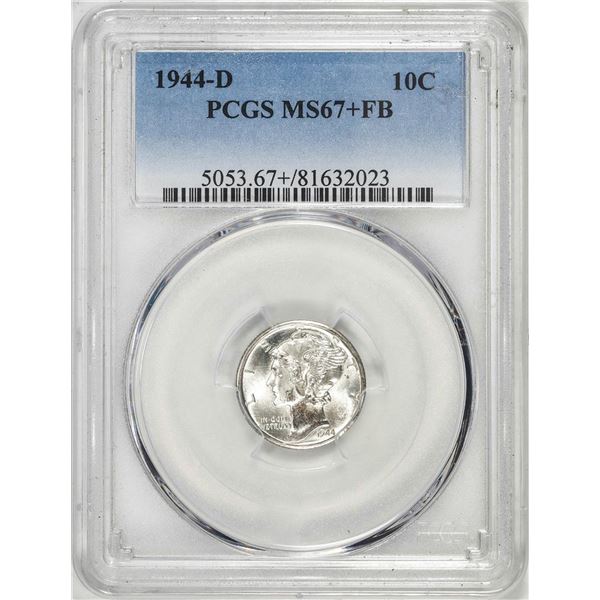 1944-D Mercury Dime Coin PCGS MS67+FB