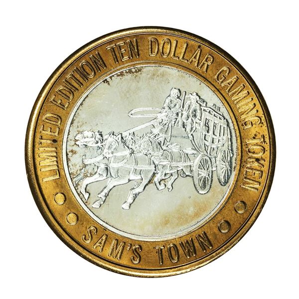 .999 Fine Silver Sam's Town Casino Las Vegas $10 Limited Edition Gaming Token